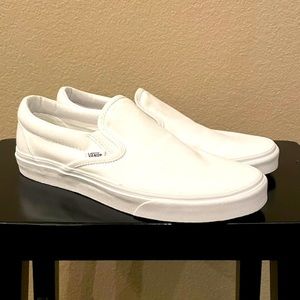 Solid White Slip-On Vans